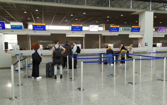 Check-in for this Pegasus Airlines flight was calm and quick, like in the days gone by of air travel 