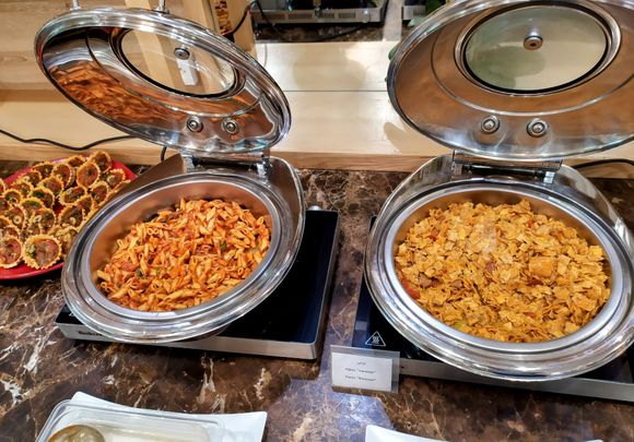 The hot dishes were really quite palatable 