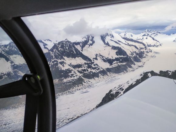 An outstanding view of the Aletsch glacier as we flew past it 