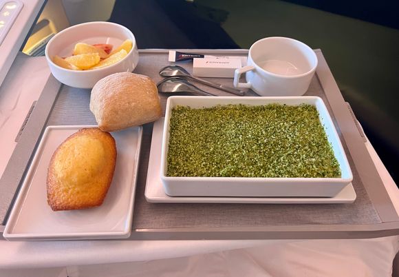 Duck shepherd's pie. Best meal of the flight. Very good!