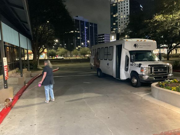 Doubletree operates its own shuttle bus to all medical providers