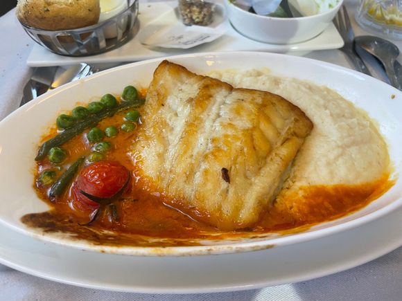 Cod with lobster sauce