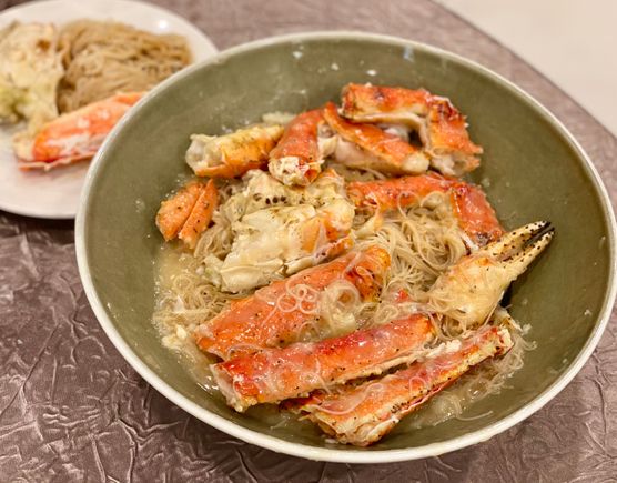 With noodles - white rice vermicelli 