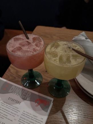Complimentary welcome drinks at the restaurant.