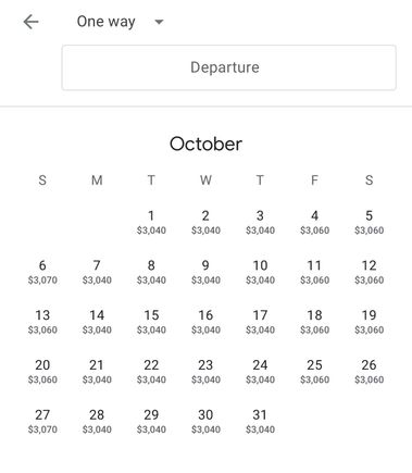 Business pricing, October 2024.