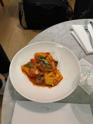 My wife had the pasta. Pretty straight forward and not spicy despite the chili oil. 