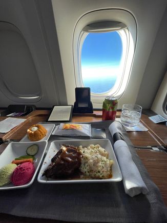 Number of AA Short Ribs eaten: I don't want to know. Number of times in row 1 of a 777-300: 2. 