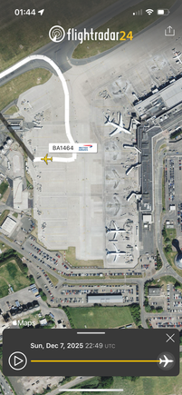 
Ah you're right, from 104 you need to cross the main apron!!