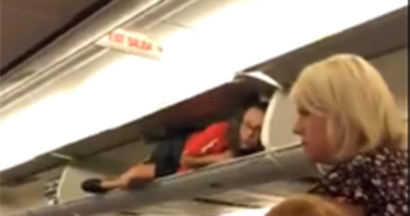 going above the call of duty to protect “crew only”
 overhead bins .