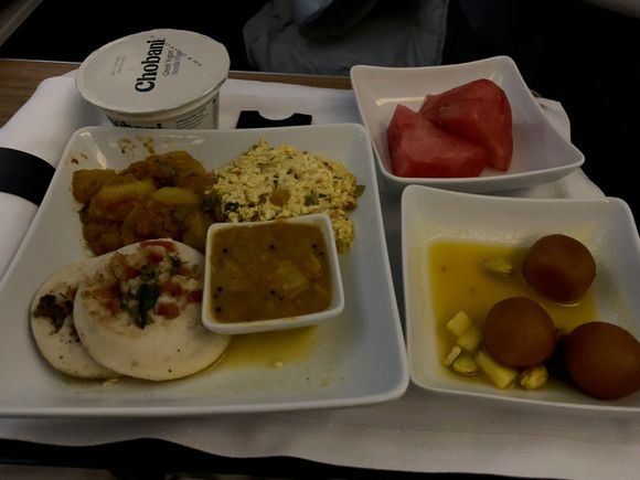 Pre-arrival Indian Breakfast - I did not enjoy it at all