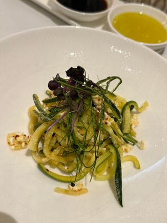 Courgette, feta and Aleppo pepper - nice and refreshing though next time I’ll ask for a lemon wedge to give it a bit of acidity 
