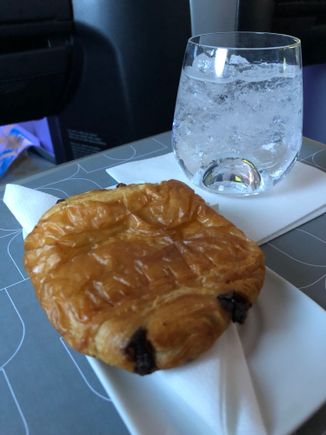 Welcome pastry - pain au chocolat.