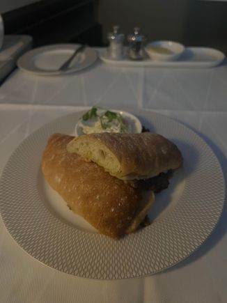 Sirloin steak sandwich - dry on top soggy underneath
