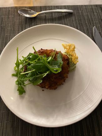 My favorite thing, the potato pancake! 10/10