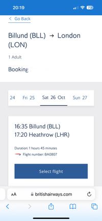 I’ve got a live cancellation and am only being offered BA’s LHR-BLL