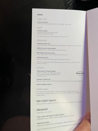 Food menu