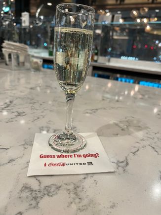 Prosecco at the bar counter