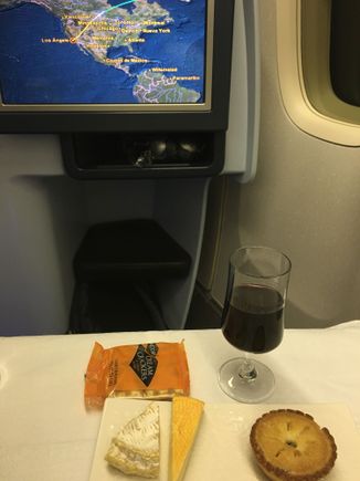 dessert at 33000 feet near Winnipeg