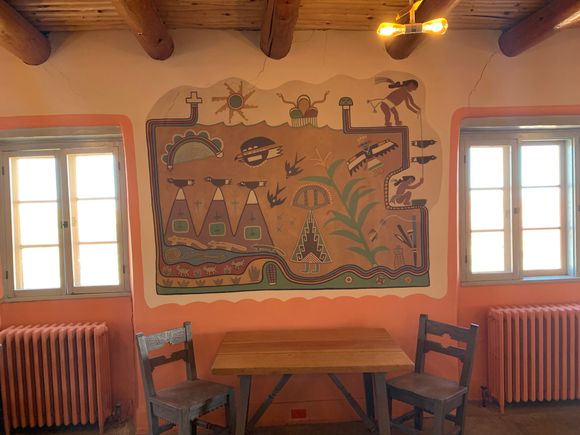 Restored mural in the Inn. 