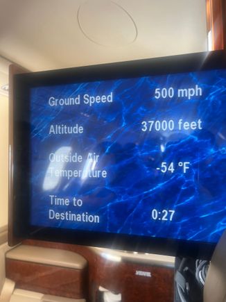 The plane display is just like a fine 767 of old.  We made it to 37000 feet but on longer flights they'll go 40-45K