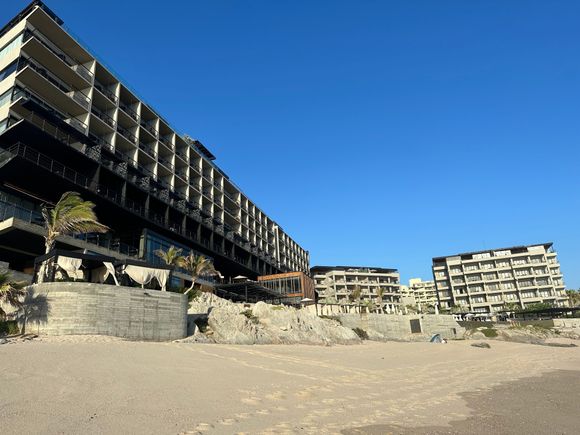 Hotel view from the beach