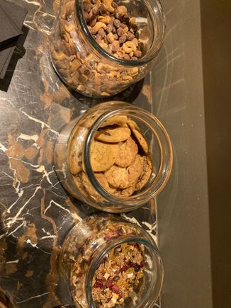 Jars of cookies and nuts 