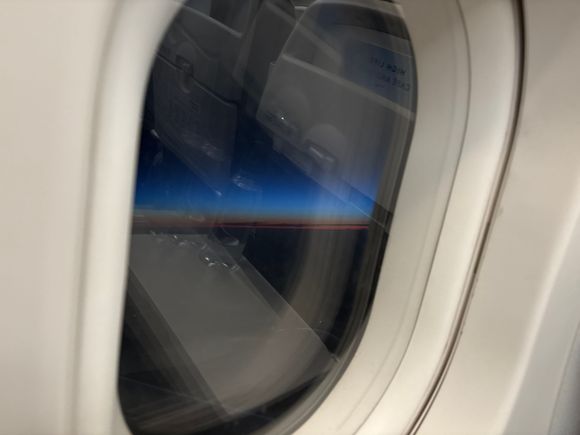 There was still a sliver of light in the sky as we crossed the English Channel