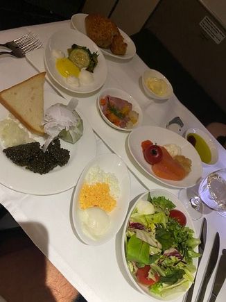 Caviar, starters, salad
