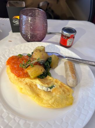 Race-day power cream cheese omelette