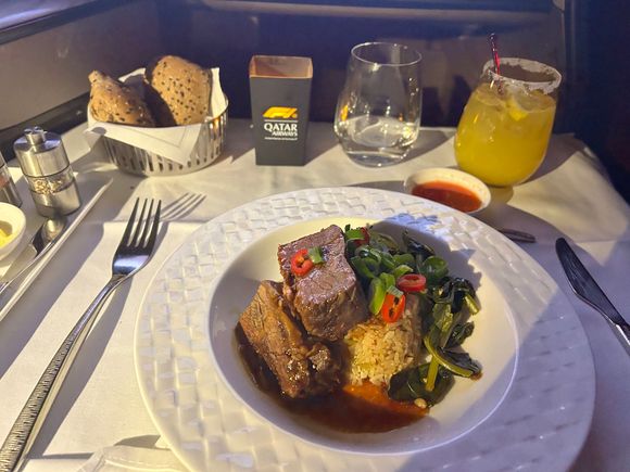 Paddock Pit-fire beef and a pineapple margarita mocktal