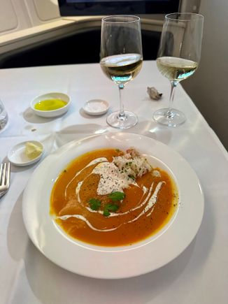 Soup with crab +++