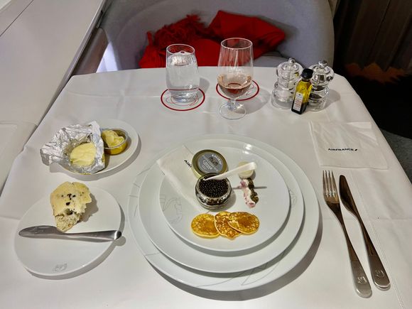 American caviar service