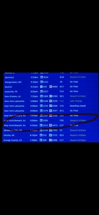 UA3305 showing on the departures board ... 