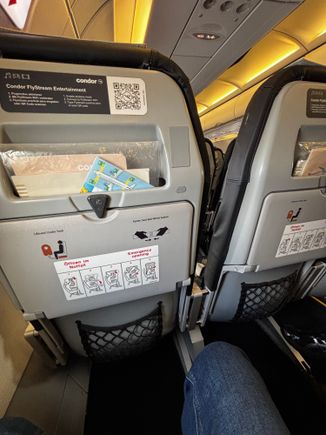 The view from emergency exit row 13 