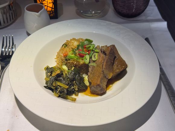 Soya braised beef short ribs from the original menu, a decent main