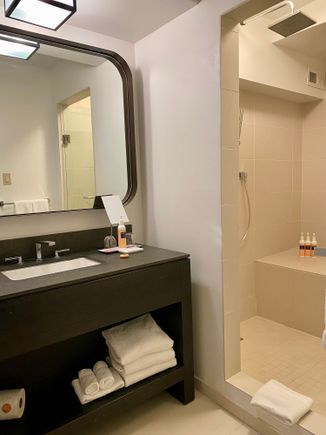 Bathroom with single vanity 