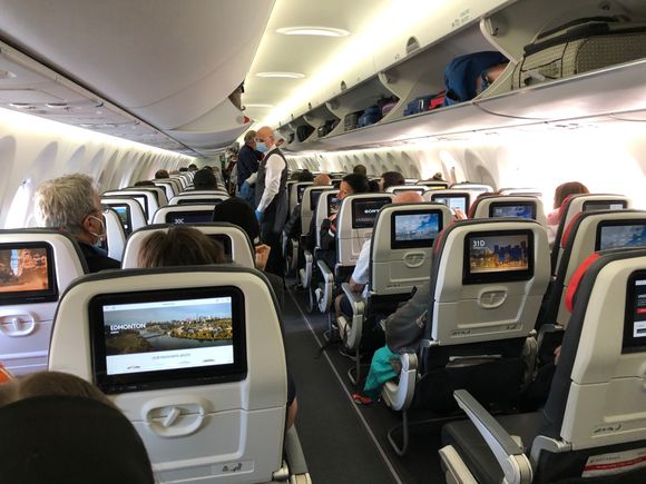 Boarding not complete and the plane was already pretty full. In the end, we basically had a full flight.