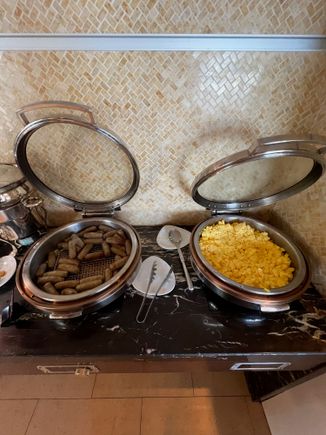 Lounge breakfast offerings