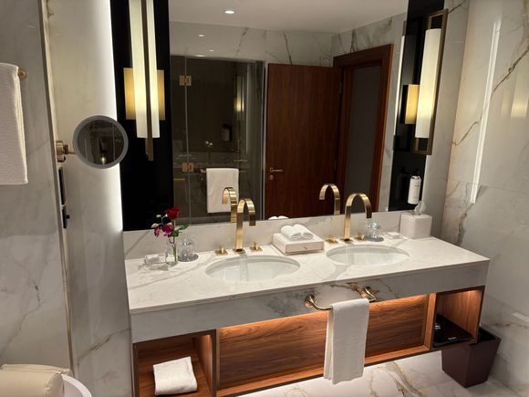 Bathroom with double vanity
