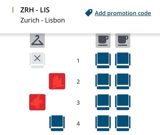 A220-300 seat map