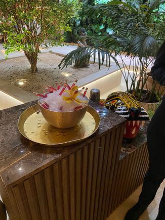 Some vodka type cocktail at the hostess table