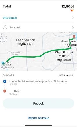 Grab going to the city