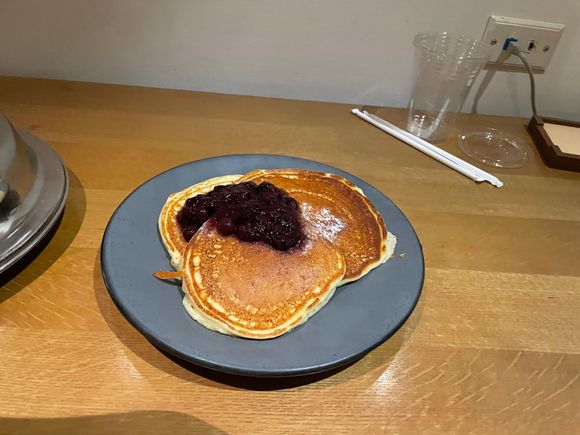 Lemon blueberry pancakes
