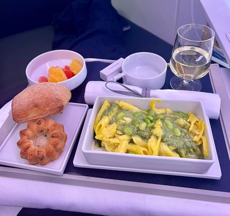 Pasta pre-landing meal. It was fine. 