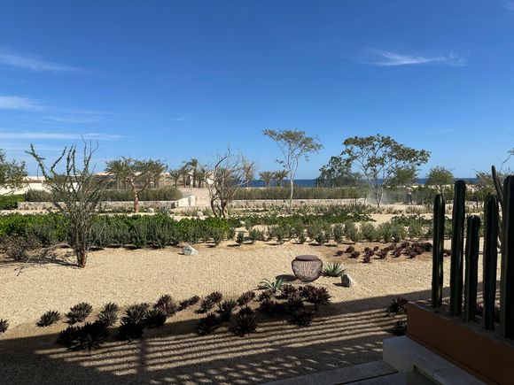 View from the first floor plunge pool in building 4