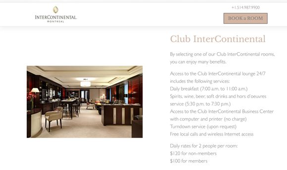 Lounge as promoted by the hotel 