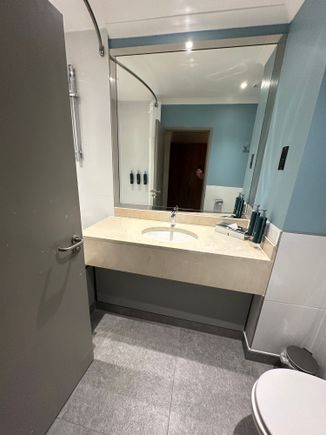 A bathroom...
