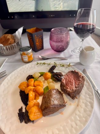 Beef was not overcooked and still slightly pink