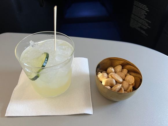 Mint Condition and warmed nuts with some kind of liquidy coating.  Both were tasty, especially after a 3 hour delay.