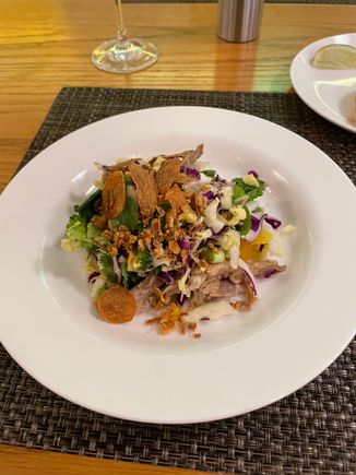 Five spice duck salad: My favorite dish there. Flavorful with spices, aromatics, and contrast with the light greens